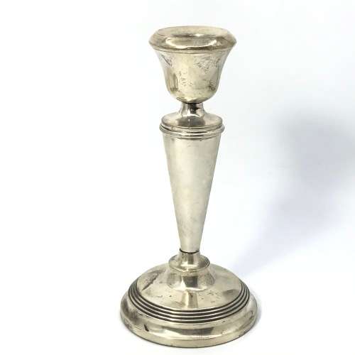 Pair of sterling silver candlesticks - Hallmarked Birmingham 1964 - Weighs 418 grams