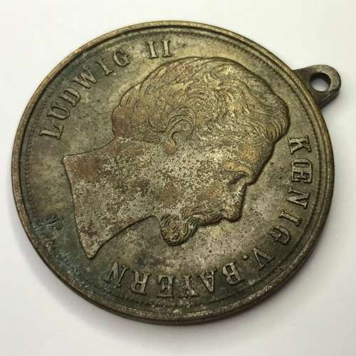 Ludwig II Koenig van Bayern 1845-1885 commemorative medallion