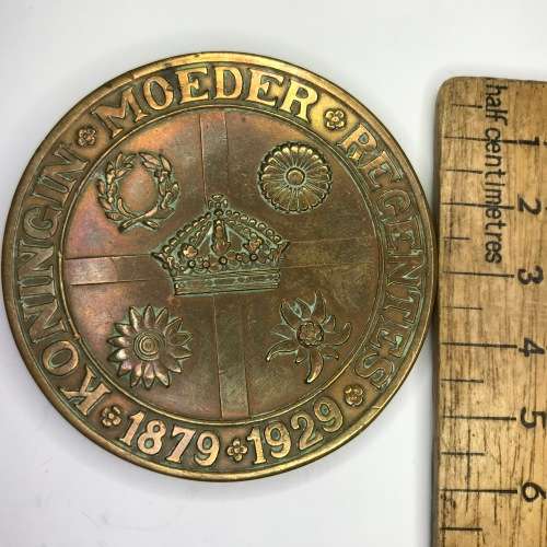 Netherlands 1879-1929 Koningin Moeder Regentes 50 Year medallion