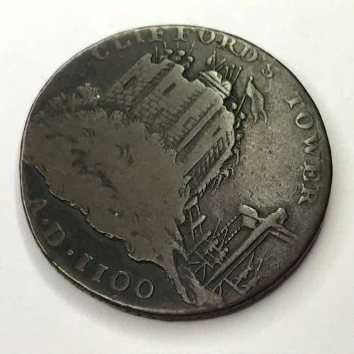 British medallion York 1795 and Clifford`s tower on obverse