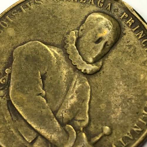 Medallion to commemorate the death of St. Aloysius Gonzaga in 1591 - SCARCE