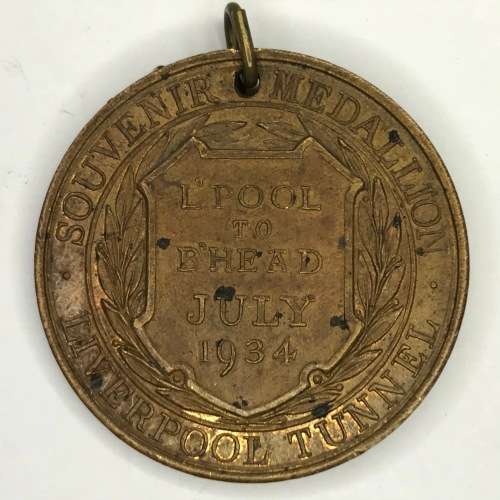1934 Liverpool Tunnel souvenir medallion