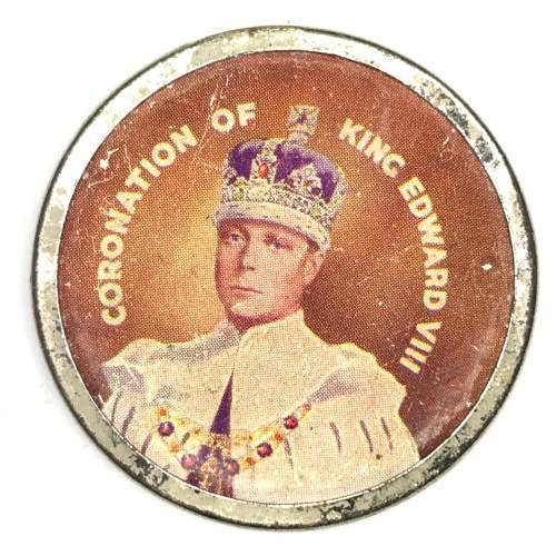Coronation of King Edward VIII tinnie badge