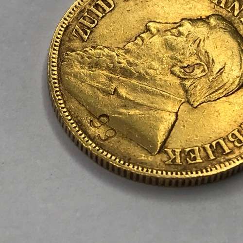 1898 ZAR 99 overstrike Kruger pond - overstamp is smaller than single 9 but bigger than normal 99