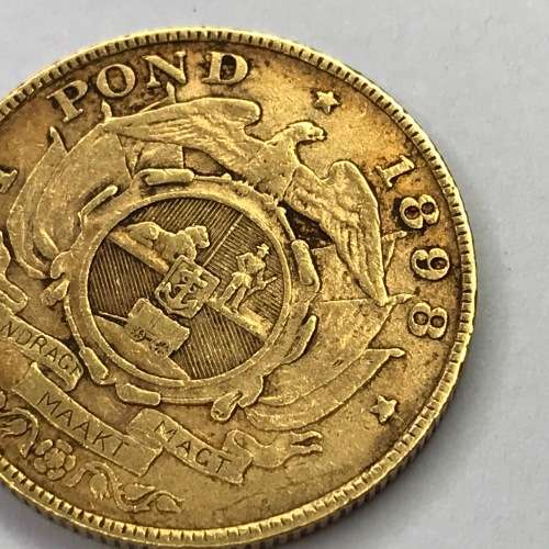 1898 ZAR 99 overstrike Kruger pond - overstamp is smaller than single 9 but bigger than normal 99