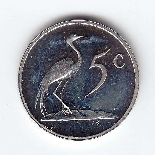 1989 RSA Proof 5 cent, only 9571 minted