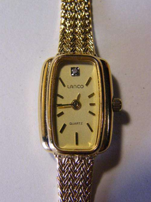 Lanco Quartz ladies gold plated wristwatch