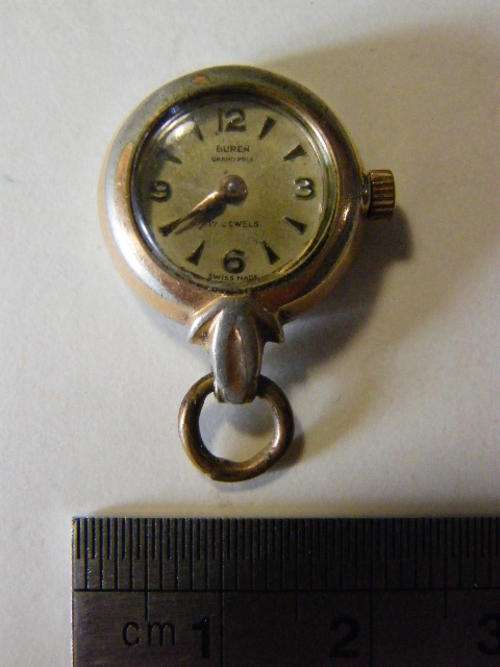 Buren nurse's watch, wind-up and working