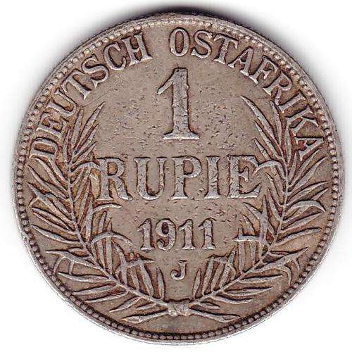 German East Africa 1911 J Rupie as per scan