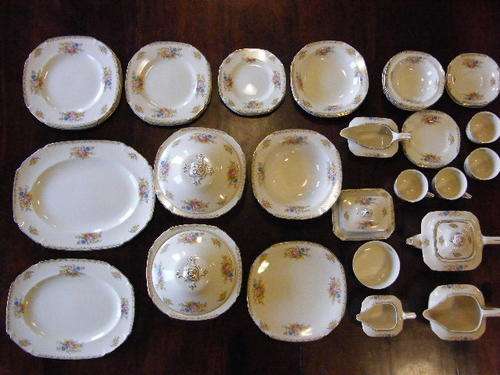 Royal Ivory John Maddock and sons 49 piece dinner and tea set - plus 10 extra pieces