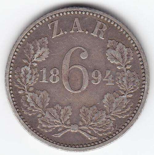 ZAR 1894 sixpence as per scan
