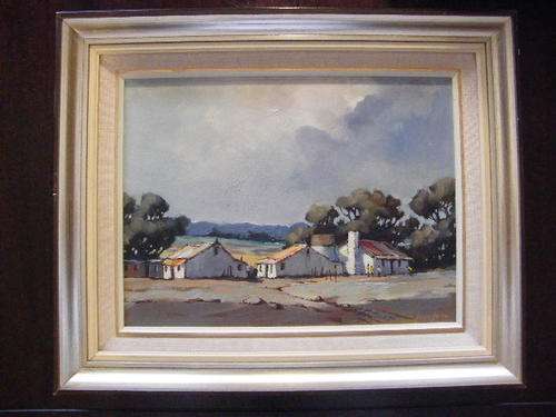 John Smith painting ''Farm House at Melmoth-Natal'' - a true masterpiece - 53cm x 43cm with frame