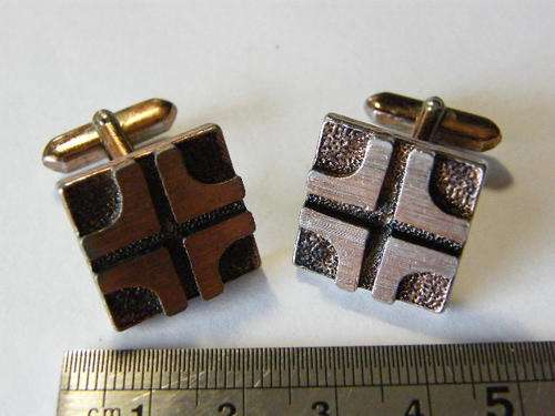 Pair of copper colour cufflinks