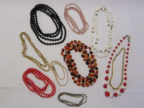 Lot of 10 x Costume Jewellery Necklaces - sold as a lot - as per photo