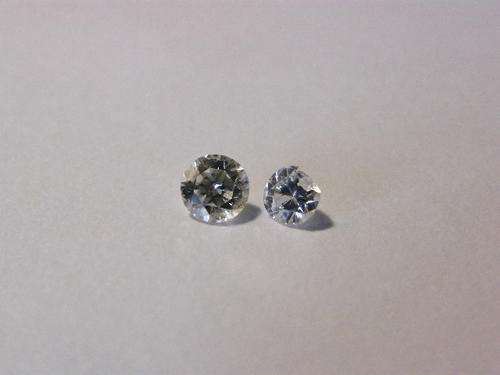 2 Chipped Diamonds - 0.64 kt - as per photo