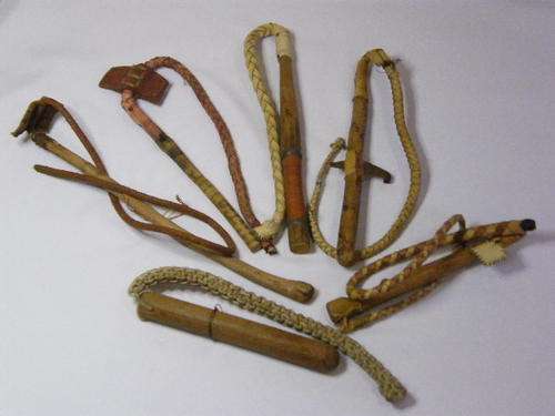 Collection of 6 Old Whips - Sold as a lot - as per photo