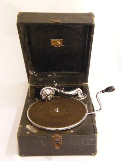 His Master's Voice Model 102 Gramophone - Working Perfectly - Lid unable to lock - as per photo
