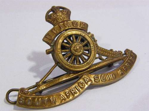 Artillery Cap Badge - King's Crown  - Loose wheel type - as per photo