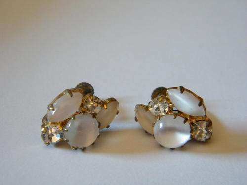 Pair of Vintage screw-on earrings
