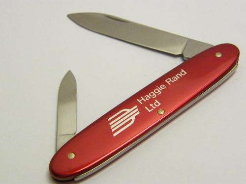 Vintage Victorinox with HAGGIE RAND Ltd advertisement - as per photo
