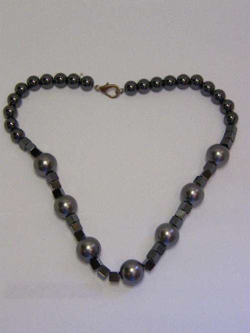 Lovely Hematite Necklace - hand made - as per photo