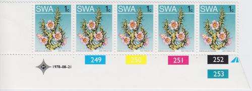 2nd Definitive Issue Control Strips of 5 - 20 x Mint, 3 x Used - as per photo