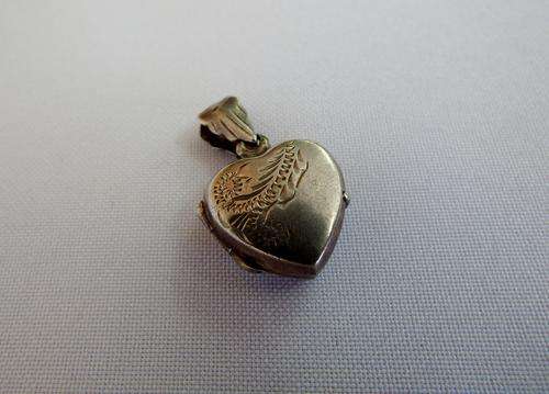Sterling Silver Heart Shaped Locket Pendant - as per photo