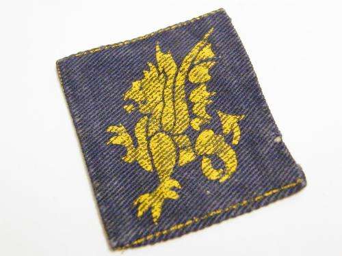 British 43rd ( Wessex ) Division Cloth Badge - as per photo