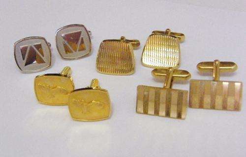 Costume Jewellery 4 pairs of Cufflinks - as per photo