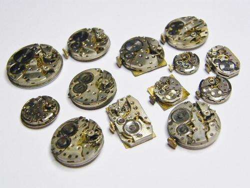 Lot of 13 Mechanical Watch Movements - All Vintage, Some Working - as per photo