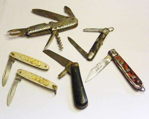 Lot of 6 Well Used Pocket Knives - as per photo