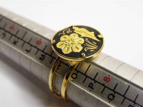 Vintage Damascene costume jewellery ring - @ Crazy R1 Start