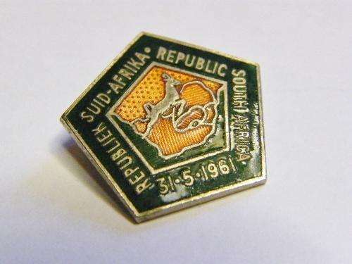 1961 Republic of South Africa pin badge - unusual - as per photo