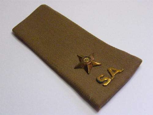 SA Army 2nd Lieutenant Rank Epaulette - as per photo