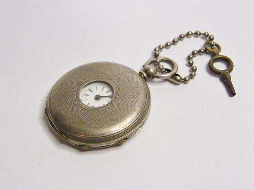 Antique Silver Triggs Guildford Pocket Watch - not working - as per photo