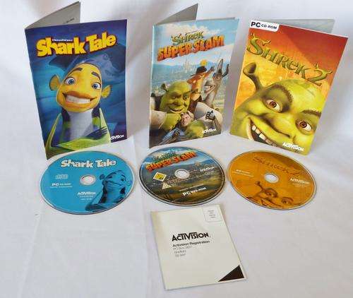 Action Pack of 3 PC games - SHREK Superslam - Shark Tale - SHREK 2