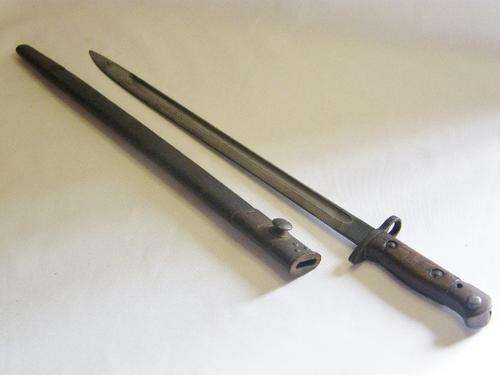 1907 Pattern Chapman 303 Bayonet with scabbard issued in 1916 - as per photo