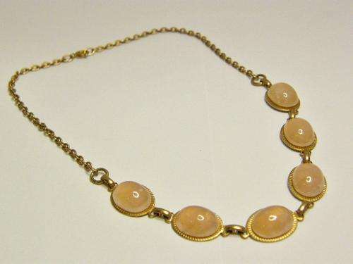 Vintage Rose Quartz necklace - 43 cm - as per photo