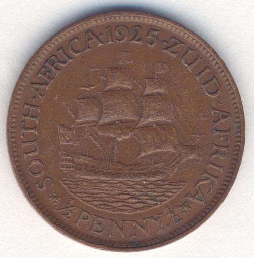 1925 SA Union half penny VF - as per photo