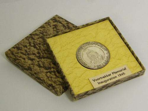 1949 Voortrekker memorial inauguration silver medallion - as per photo