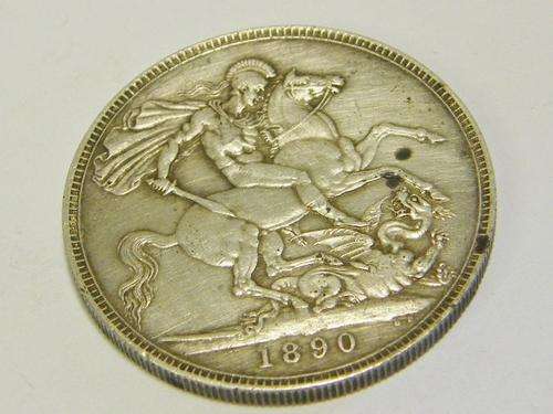 1890 Great Britain Victoria silver crown - as per photo