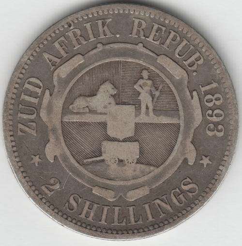 1893 ZAR Kruger 2 shilling florin - SCARCE - as per photo