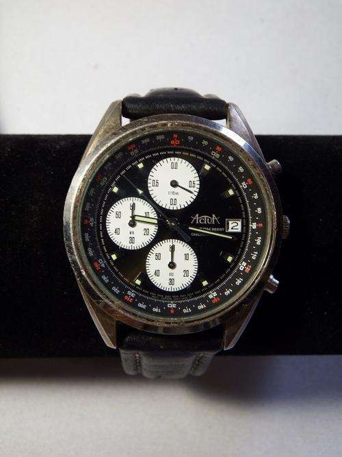 Actua mens quartz chronograph watch - working