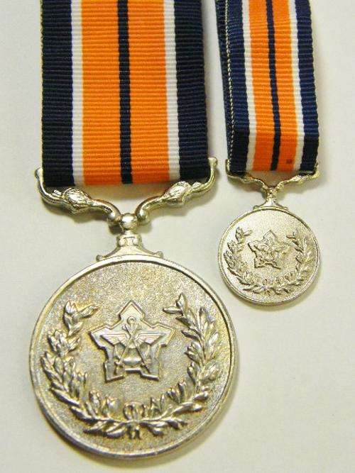 SADF General service medal number 021416 plus miniature - as per photo
