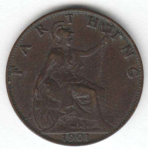1901 Great Britain farthing - excellent - as per photo