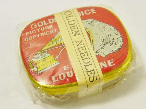 Golden Voice extra loud tone gramophone needles in tin - still sealed - as per photo