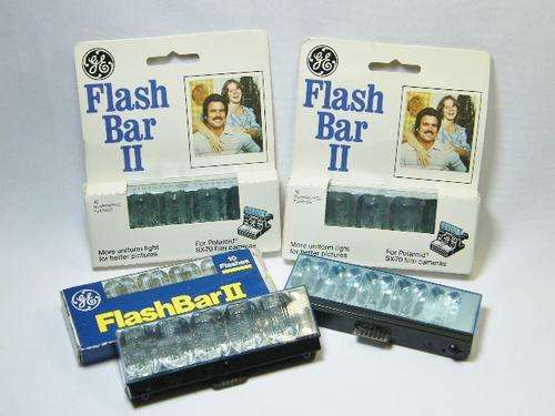 Flashbar 2 - 3 new cartridges & one with 1 / 5 used - for polaroid 5 x 70 cameras - as per photo