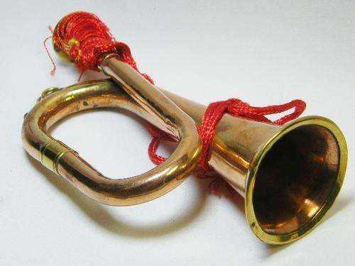 Vintage small brass & copper bugle - as per photo