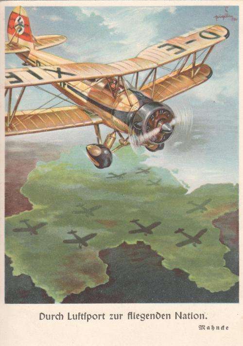 German WW2 Luftwaffe publicity card - as per photo