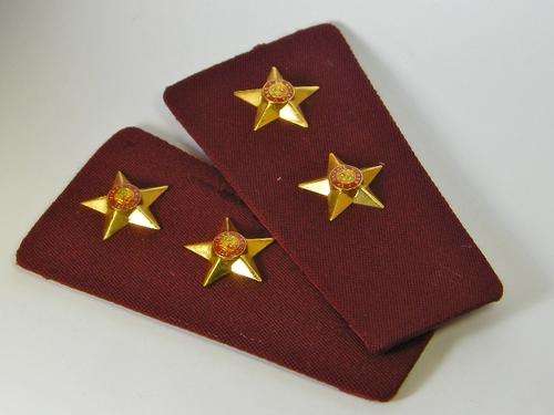 Pair of SA medical service lieutenant rank badges - as per photo